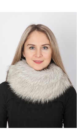 Arctic fox fur neck warmer